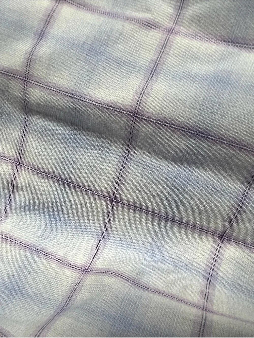 Banana Republic Men’s Light Blue and White Plaid Button-Down Shirt